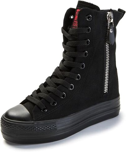 أحذية رياضية قماشية عالية الجودة للنساء والفتيات أحذية مشي ذات منصة مكتنزة لزيادة الطول والراحة للسفر والهدايا in Kuwait