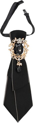 Ties for Women with Big Crystal, Adjustable Rhinestone Womens Tie Pretied Neckties for Women Lady Girl Casual School in Kuwait