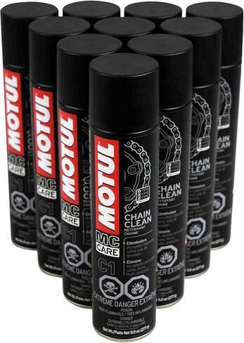 Motul 103243 C1 Chain Clean O, X & Z-Ring Compatible 400mL/9.8 Fl oz Can 10 Pack in Saudi Arabia