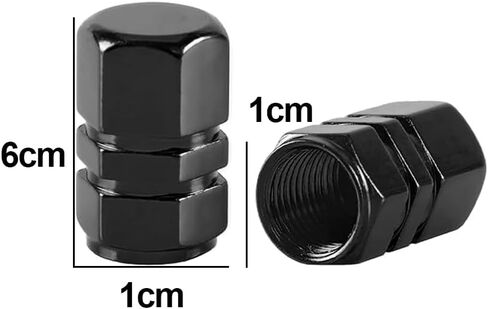 4PCS Automotive Valve Stem Caps – Universal Fit Air Caps Cover in Black for Cars, Trucks, SUVs, and Motorcycles in Saudi Arabia