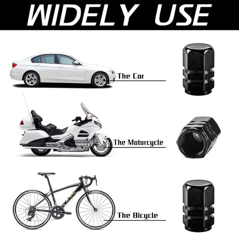 4PCS Automotive Valve Stem Caps – Universal Fit Air Caps Cover in Black for Cars, Trucks, SUVs, and Motorcycles in Saudi Arabia