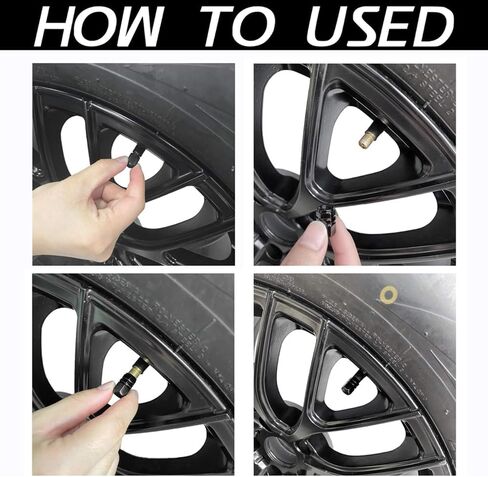 4PCS Automotive Valve Stem Caps – Universal Fit Air Caps Cover in Black for Cars, Trucks, SUVs, and Motorcycles in Saudi Arabia