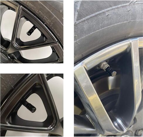 4PCS Automotive Valve Stem Caps – Universal Fit Air Caps Cover in Black for Cars, Trucks, SUVs, and Motorcycles in Saudi Arabia