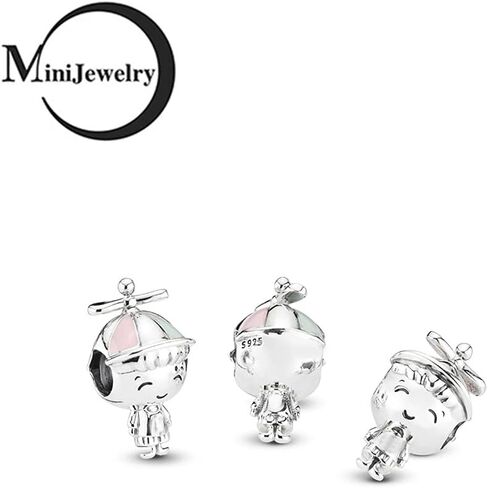 Little Son Charm fits Pandora Moments Bracelets Hat Sterling Silver Bead Mother Birthday Family Christmas in Saudi Arabia