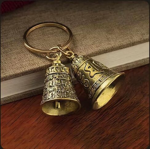 سحر سلسلة المفاتيح أجراس نحاسية صغيرة ، سلسلة مفاتيح محظوظة خمر فريدة من نوعها للسيارة ، الحلي النحاسية جرس الكلب النحاس ، ملحقات المحفظة لحقائب اليد ، سحر الحظ الجيد الهدايا الصينية in Kuwait
