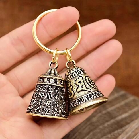 سحر سلسلة المفاتيح أجراس نحاسية صغيرة ، سلسلة مفاتيح محظوظة خمر فريدة من نوعها للسيارة ، الحلي النحاسية جرس الكلب النحاس ، ملحقات المحفظة لحقائب اليد ، سحر الحظ الجيد الهدايا الصينية in Kuwait