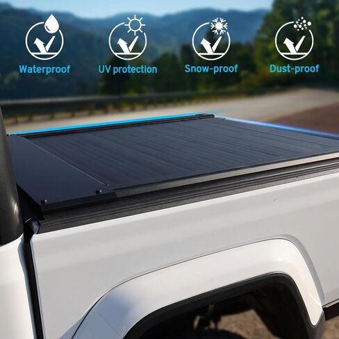 Syneticusa AR Automatic Retractable Truck Bed Cover for Toyota Tundra 2007–2021 | 6’6" (78.7") Bed | Aluminum Hard Retractable Tonneau Cover | Easy Installation | Waterproof, Low-Profile in Saudi Arabia