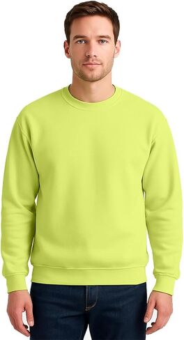 Heavy Blend High Visibility Safety Crewneck Sweatshirt, 50/50 Cotton Poly, S-3XL in Saudi Arabia