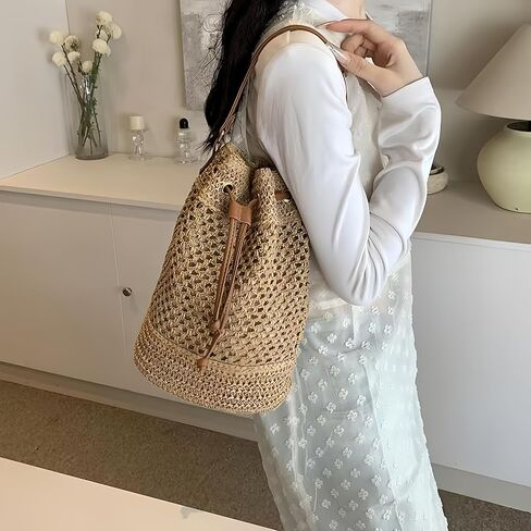 Vacation Handbags, Straw Crossbody Bags for Women, Woven Beach Bags, Summer Purses are Suitable for Various Occasions in Saudi Arabia