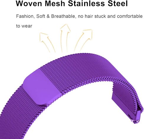 Quick Release Watch Band Compatible With Asus Zenwatch 2 1.63" Steel Metal Mesh Replacement Strap in Saudi Arabia
