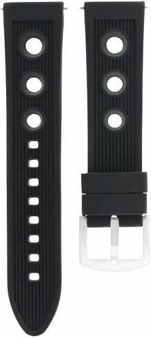 Ewatchparts 22mm Rubber Diver Watch Band Strap Compatible With Breitling Navitimer, Pilot,Colt Chronomat Black in Saudi Arabia