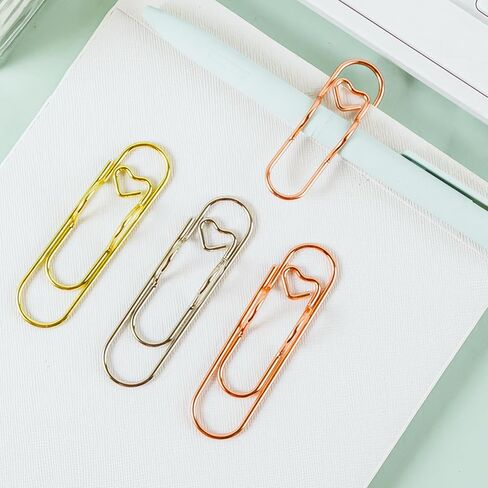 15 Pcs Metal Pen Clips for Notebooks, Gold Silver Rose Gold Pen Holder Clips for Papers Planners Journals, Slim Portable Pencil Clip Accessories in Kuwait