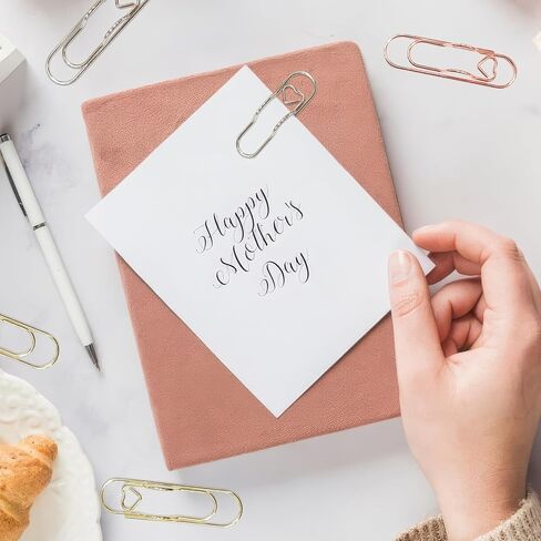 15 Pcs Metal Pen Clips for Notebooks, Gold Silver Rose Gold Pen Holder Clips for Papers Planners Journals, Slim Portable Pencil Clip Accessories in Kuwait