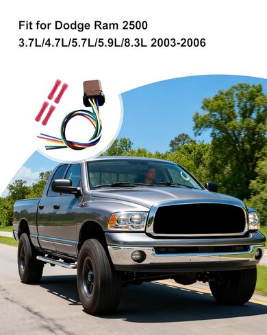 موصل أضواء خلفية مناسب لدودج رام 2500 3.7L/4.7L/5.7L/5.9L/8.3L 2003-2006 استبدال 2AME77347A 2AME77348A 55077347AD 55077347AE 55077347AF 55077348AC 55077348AD, طقم أسلاك ضفيرة، 2 قطعة in Kuwait