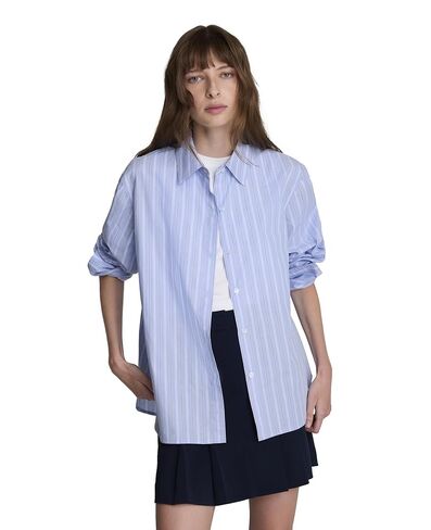 Kenneth Cole Womens Long Sleeve Striped Cotton Button Down Shirt in Saudi Arabia