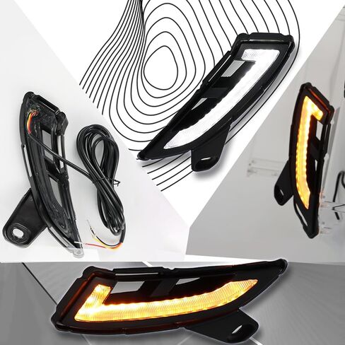 Switchback أبيض / كهرماني LED ضوء الضباب الأمامي DRL / ميزة ضوء إشارة الانعطاف المتوافقة مع Toyota Land Cruiser 2024 2025 الإصدار الأول والقاعدة، Prado 250 LC250 J250 in Saudi Arabia