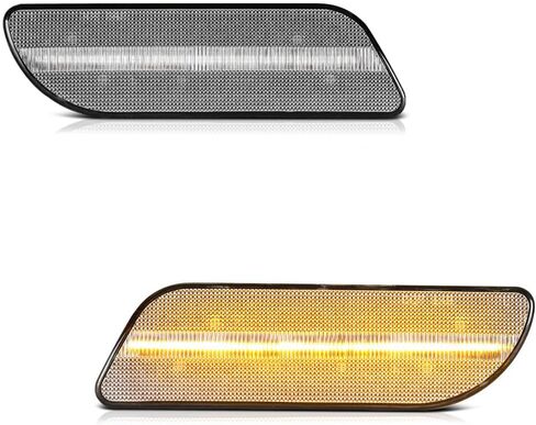 مصابيح LED أمامية كاملة من VIPMOTOZ متوافقة مع 1998-2004 Mercedes SLK230 SLK320 SLK32 1998-2003 CLK320 CLK430 CLK55 غطاء كروم مجموعة أزواج من الجانب الأيسر والأيمن in Saudi Arabia