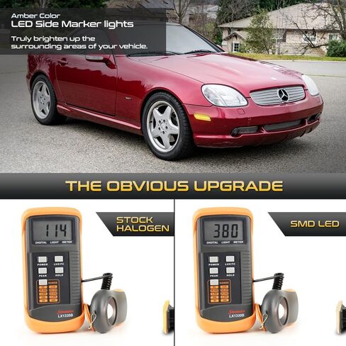 مصابيح LED أمامية كاملة من VIPMOTOZ متوافقة مع 1998-2004 Mercedes SLK230 SLK320 SLK32 1998-2003 CLK320 CLK430 CLK55 غطاء كروم مجموعة أزواج من الجانب الأيسر والأيمن in Saudi Arabia
