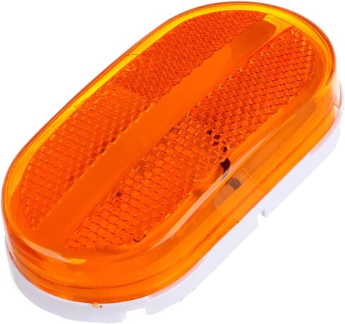 2 × مستطيل 4 بوصة LED مقطورة RV العربة أضواء التخليص الجانبية العنبر 6 الثنائيات ث / عدسة عاكسة سطح جبل عاكس مستطيل أضواء علامة الشاحنة الأمامية الخلفية RV العربة in Saudi Arabia