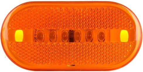 2 × مستطيل 4 بوصة LED مقطورة RV العربة أضواء التخليص الجانبية العنبر 6 الثنائيات ث / عدسة عاكسة سطح جبل عاكس مستطيل أضواء علامة الشاحنة الأمامية الخلفية RV العربة in Saudi Arabia