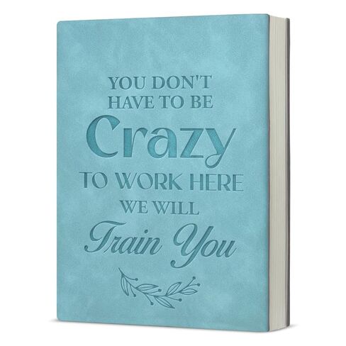 Funny Office Notebook for Work Humorous Office Gifts for Coworkers New Employees, You Don't Have to Be Crazy to Work Here Journal-Purple in Saudi Arabia