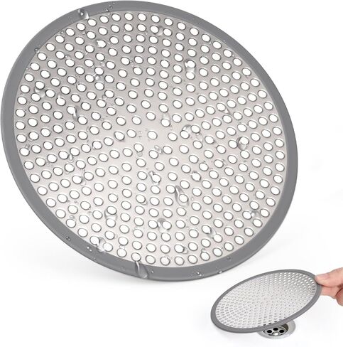 Shower Drain Hair Catcher,2PCS,Stainless Steel and TPE,Sink Drain Strainer,Hair Trap for Shower Drain,Kitchen Sink Drain Strainer,Bathroom Sink Drain Strainer, in Saudi Arabia