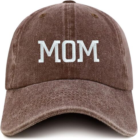 Trendy Apparel Shop Mom Embroidered Pigment Dyed Low Profile Cotton Cap in Saudi Arabia