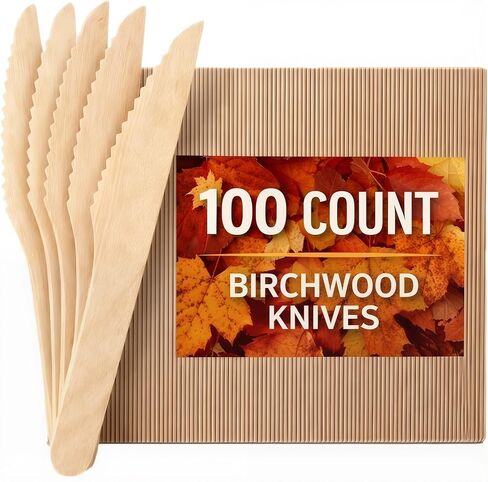 6 Inch Wooden Forks (100 Pcs) Disposable Forks Sturdy Utensils, Guilt Free Convenience (Wood) in Kuwait