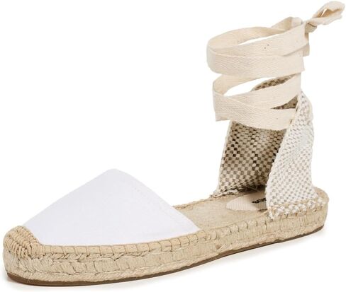 Soludos Lauren Lace Up Espadrille Cielo Blue 6 B (M) in Saudi Arabia