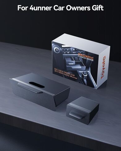 For Toyota 4Runner 2014-2024 Console Console Storage Magnetic Design Slides Smoothly Drawer - [Thickened ABS Material][Easy To Install& 100% Stable] - Cubby Storage Box with Silent Flocking Felt in Saudi Arabia