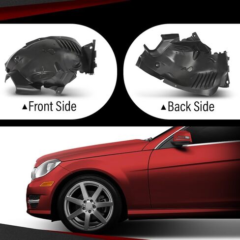 بطانات الحاجز الأمامي للسائق الجانب الأيسر متوافق مع Benz C250 C300 C350 Sport 4Matic، Base Luxury 2012-2014 2046906030، MB1248173 in Saudi Arabia