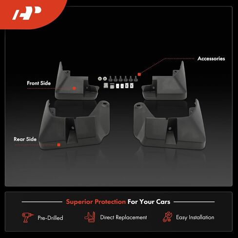 A-Premium Set of 4PCS Mud Flaps Splash Guards Mudguards Mudflaps with Hardware Kits Accessory Compatible with Subaru Forester 2025, Front and Rear, Driver & Passenger Side in Saudi Arabia