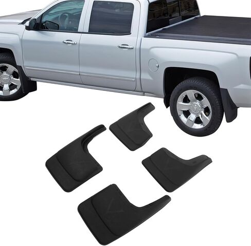 واقيات الطين متوافقة مع 2004-2014 Ford F150، واقيات الطين الأمامية والخلفية، واقيات الطين، واقيات الطين، 4 قطع، مجموعة سوداء بدون مشاعل من IKON MOTORSPORTS، 2005 2006 2007 2008 2009 2010 2011 in Saudi Arabia