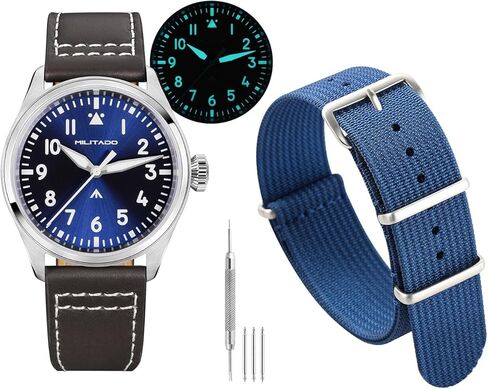 TACTICAL FROG MILITADO ML21 Quartz Watch for Men, VH31 Sweep Movement, Sapphire Crystal, 100M Water Resistant, Includes Extra Watch Strap 20mm and Adjustment Tool in Kuwait