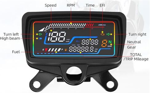 Motorcycle Speedometer Motorcycle Tachometer Odometer Tachometer Instrument Digital Dashboard with for CG125-150 Dual Odometer Tachometer in Kuwait