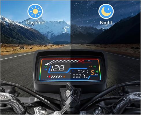 Motorcycle Speedometer Motorcycle Tachometer Odometer Tachometer Instrument Digital Dashboard with for CG125-150 Dual Odometer Tachometer in Kuwait