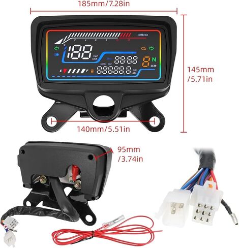 Motorcycle Speedometer Motorcycle Tachometer Odometer Tachometer Instrument Digital Dashboard with for CG125-150 Dual Odometer Tachometer in Kuwait