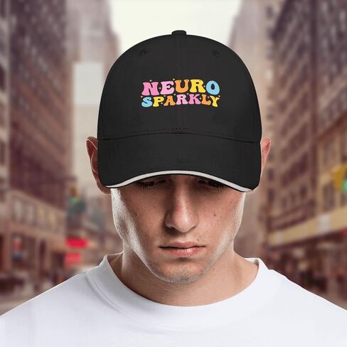 Neuro Sparkly caps Women's Hats & caps Mens Sun hat Gifts for Dad Sun Hats AllBlack in Kuwait