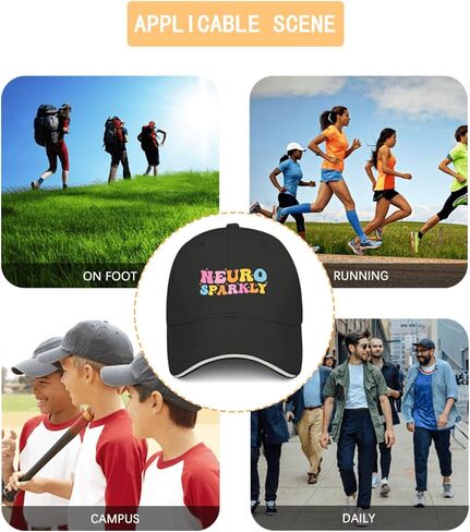 Neuro Sparkly caps Women's Hats & caps Mens Sun hat Gifts for Dad Sun Hats AllBlack in Kuwait