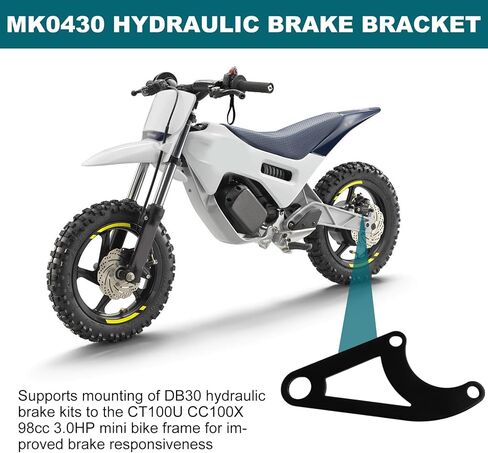 Hydraulic Brake Bracket Kit for CT100U CC100X 98cc 3.0HP Mini Bike Powersport, Rear Brake Caliper Mount Replacement, Compatible with DB30 Hydraulic System, Steel Frame Adapter in Kuwait