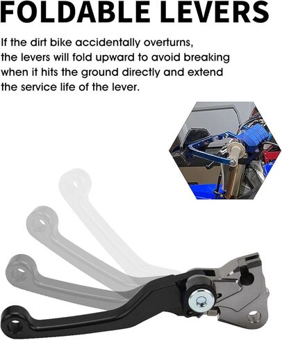 JFG RACING Dirt Bike Foldable Clutch Brake Levers,Clutch Lever Breakaway Lever for YZ125 YZ250 15-25/YZ250F 09-25/YZ450F YZ426F 09-25/YZ125X 17-23 25/YZ250X 16-23 25/YZ250FX 20-25/YZ450FX 19-25 Black in Saudi Arabia