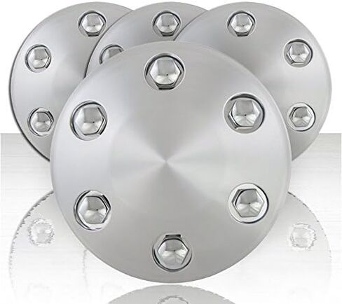 مجموعة انعكاسات تلقائية مكونة من 4 أغطية مركزية من الألومنيوم المصقول ABS لسيارة Ford F-150 2006-2014 in Kuwait