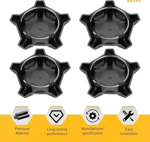 M MATI 4PCS Matte Flash Black 5 Lug Rim Cap for Polaris RZR Turbo Pro R 4 2022-2024 1523842-744 in Saudi Arabia
