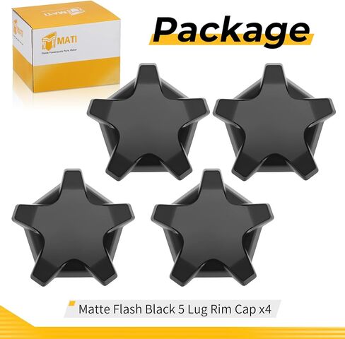 M MATI 4PCS Matte Flash Black 5 Lug Rim Cap for Polaris RZR Turbo Pro R 4 2022-2024 1523842-744 in Saudi Arabia
