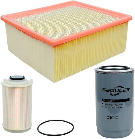 Filter Set 68061634AA 53034051AB 5083285AA Compatible with Dodge RAM 6.7L Cummins 2500, 3500 2007-2009, Dodge RAM 6.7L Cummins 3500, 4500 2008-2009 | Replaces 5257768,P616743,LF16035 in Saudi Arabia