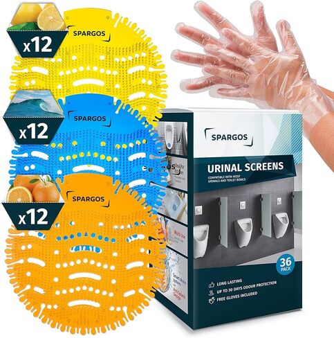 Urinal Screens Deodorizer (50 Pack) Urinal Cakes Pads Fresh 3d Wave Anti-Splash Odor Protection for Toilets in Bathroom Restaurant Office Stadiums Schools with Free Gloves and Free 2pcs Urinal Pads in Saudi Arabia