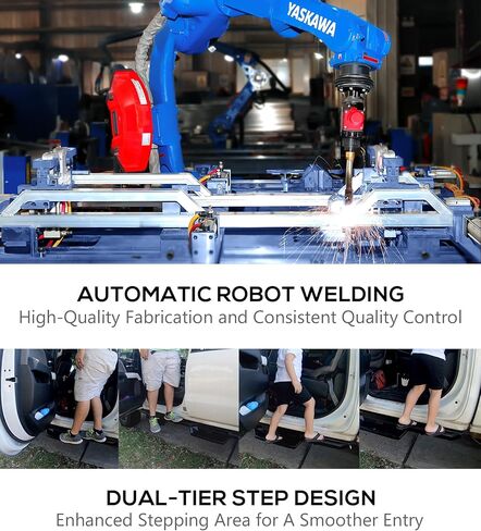 Tuxtreme Stainless Steel Pocket Steps Running Boards Side Bars Compatible with Ford Ranger Mazda B-Series 1999-2011 Super Cab 4-Door (Drilling Required) in Kuwait
