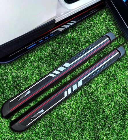 Running Boards for Hyundai Santa Fe Sport 2013-2018 Aluminum Side Steps with No Drill Bolt-On Installation Complete Kit Car Accessories (Black 2-PCS) (ZY) in Kuwait