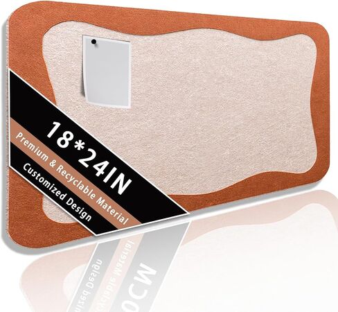 Double-Layer Two-Tone Felt Bulletin Board, 18" x 24" Cork Board for Office with Removable Adhesive Tabs & 20 Pins, Reusable Fabric Pin Board Alternative for Wall,for Home, Classroom in Saudi Arabia
