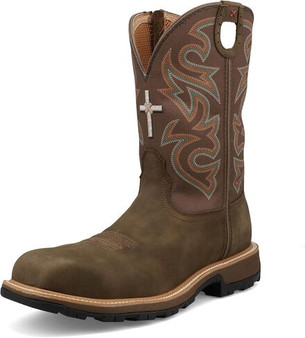 Twisted X mens Twisted X 11" Pull on Nano Composite Toe Ultralite X Western Work Boot in Saudi Arabia